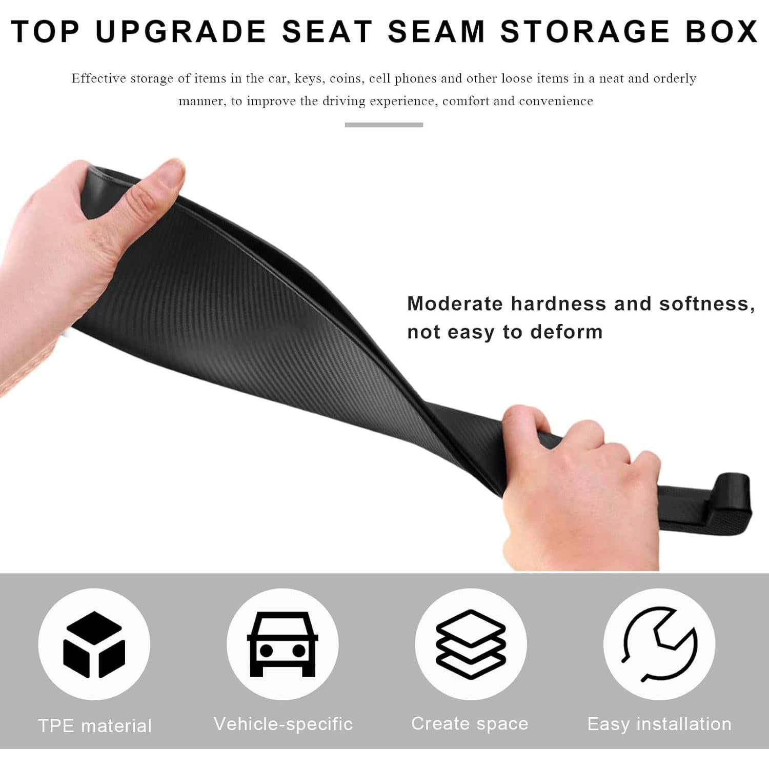 Organizador de Relleno Espacio Asientos Coche SHMZK 2PCS Rojo