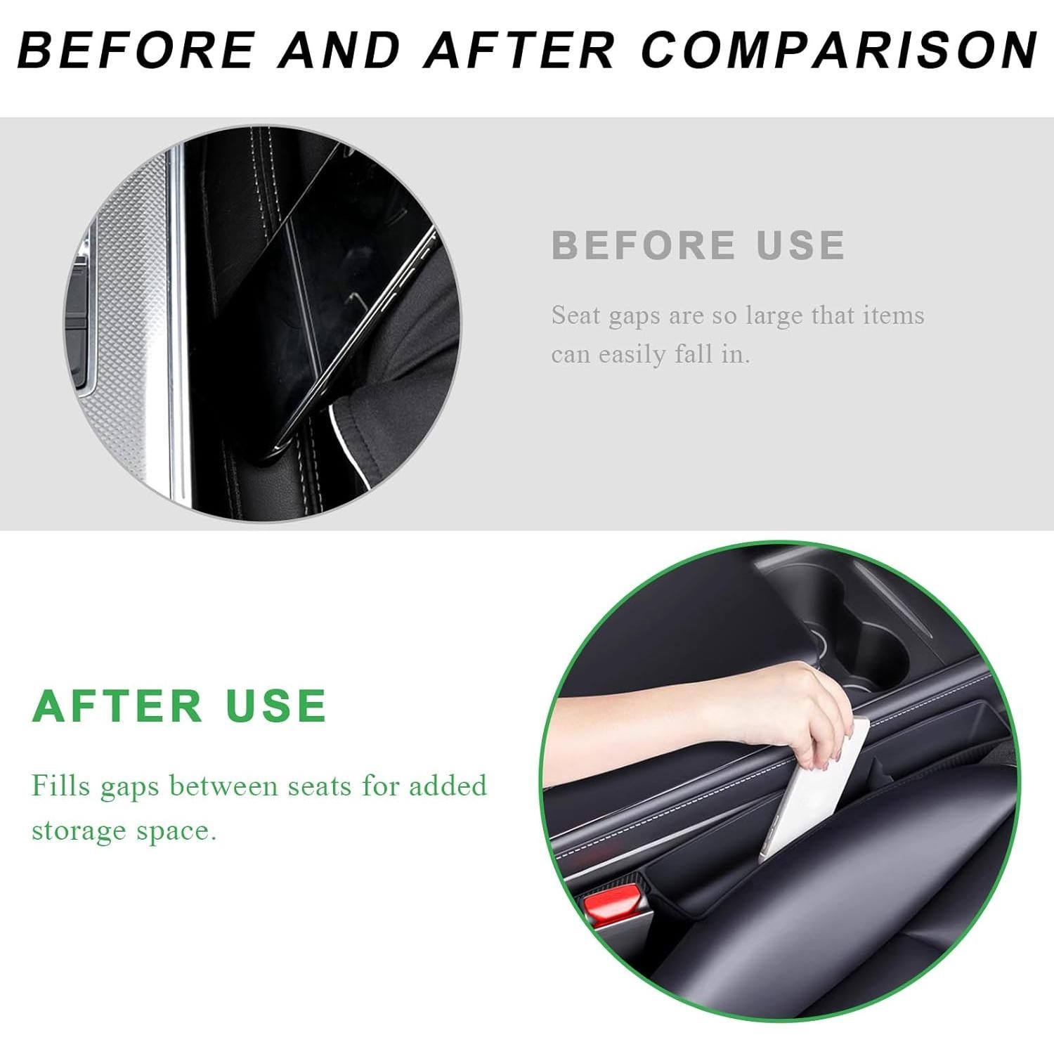 Organizador de Relleno Espacio Asientos Coche SHMZK 2PCS Rojo