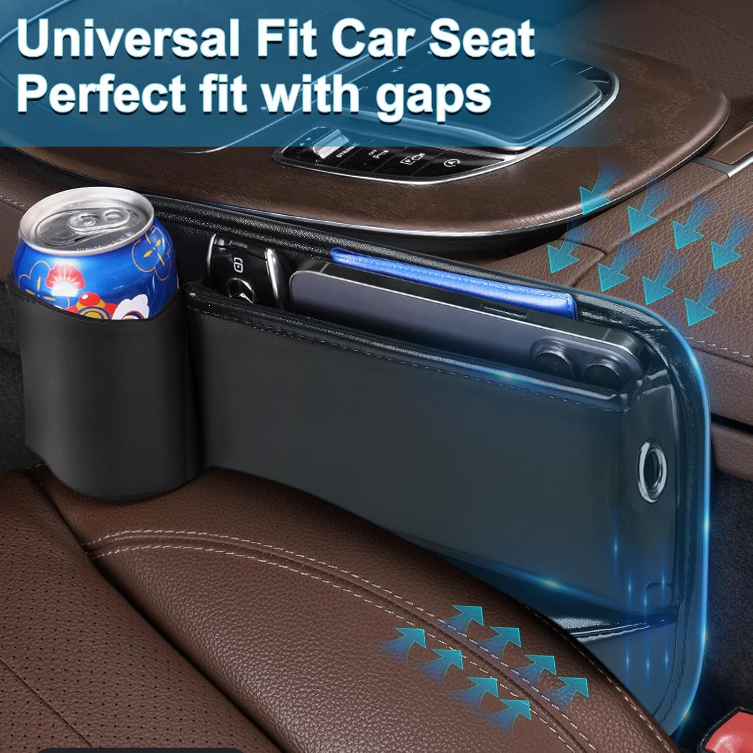 Organizador de Espacio entre Asientos Metmaly - Cuero Negro