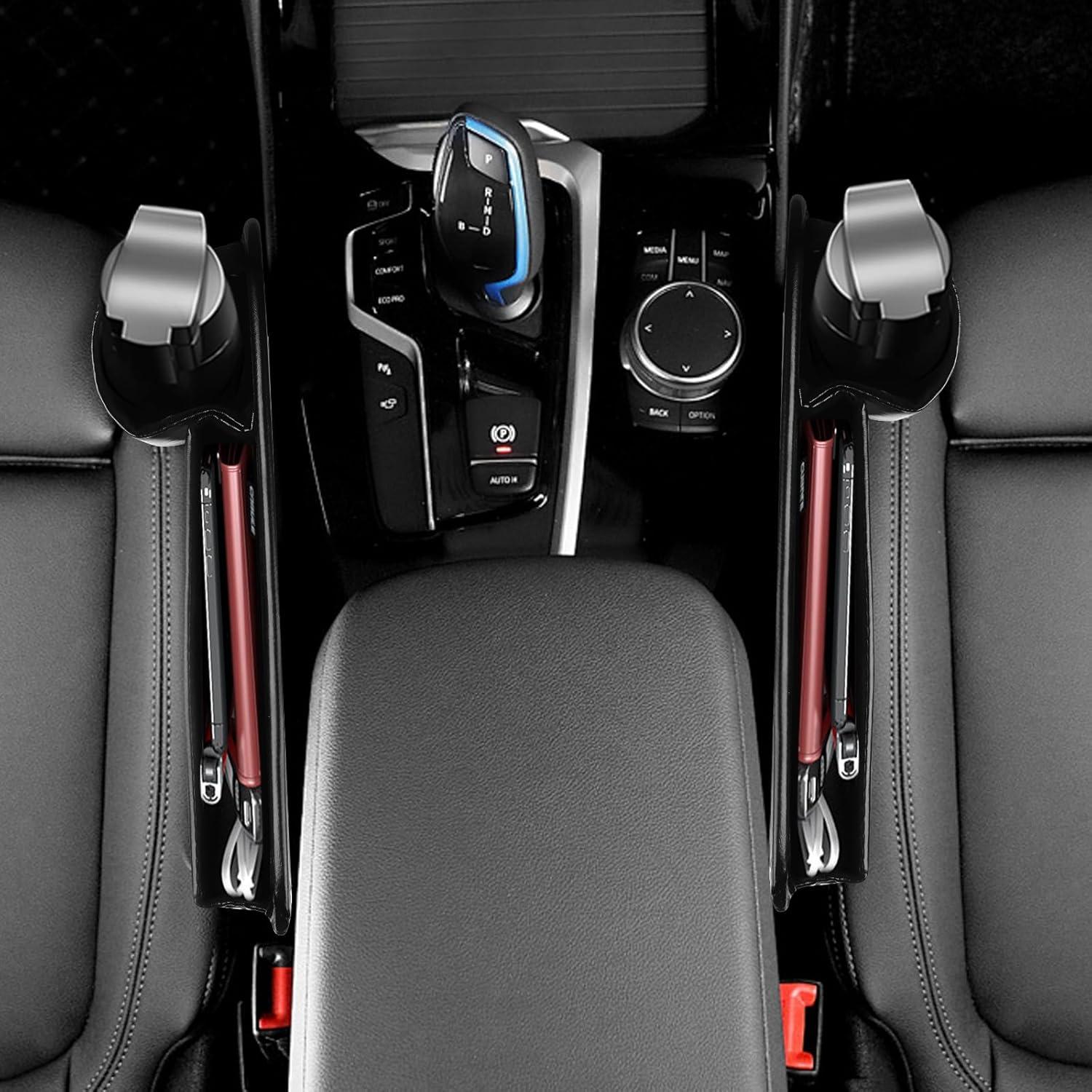 Organizador de Espacio entre Asientos Metmaly - Cuero Negro