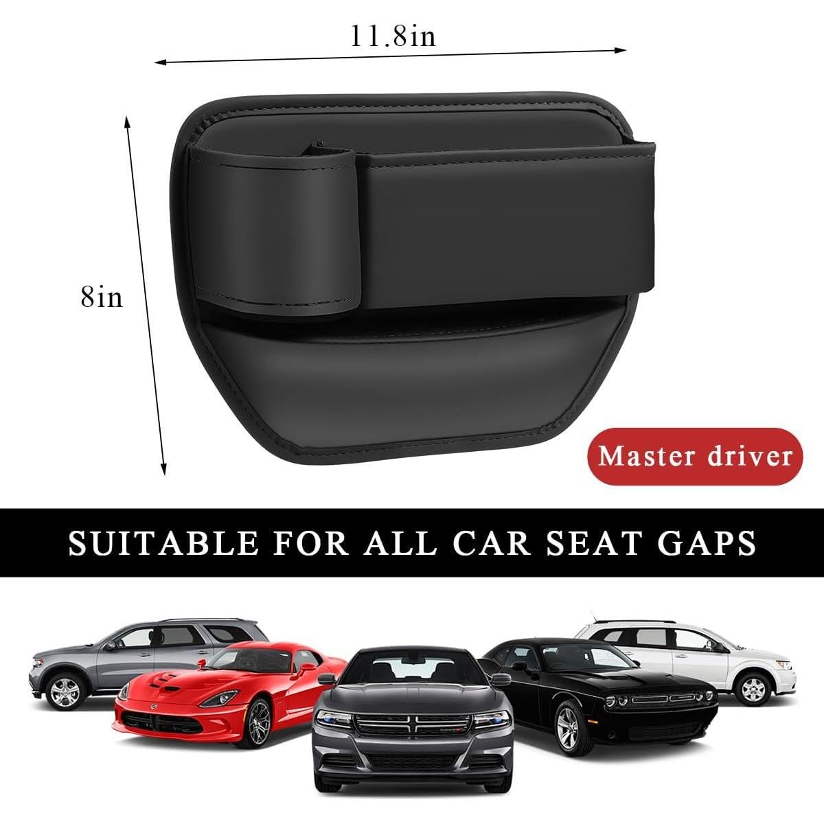 Organizador de Espacio entre Asientos Ohleats - Negro - Con Portavasos