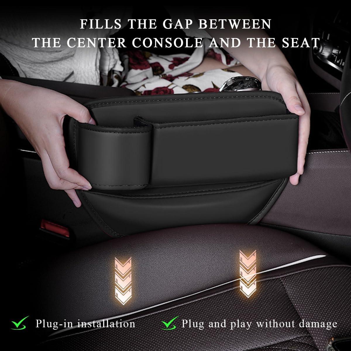 Organizador de Espacio entre Asientos Ohleats - Negro - Con Portavasos