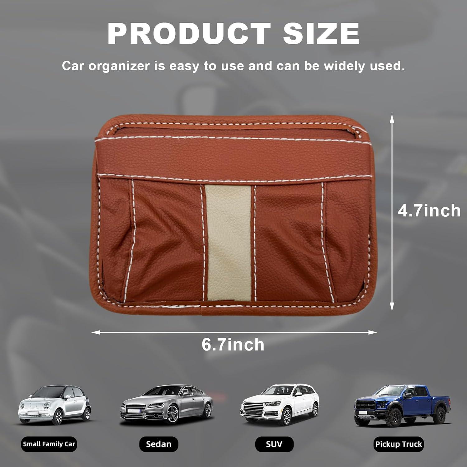 Organizador de bolsillo lateral para auto Suvnie Marrón