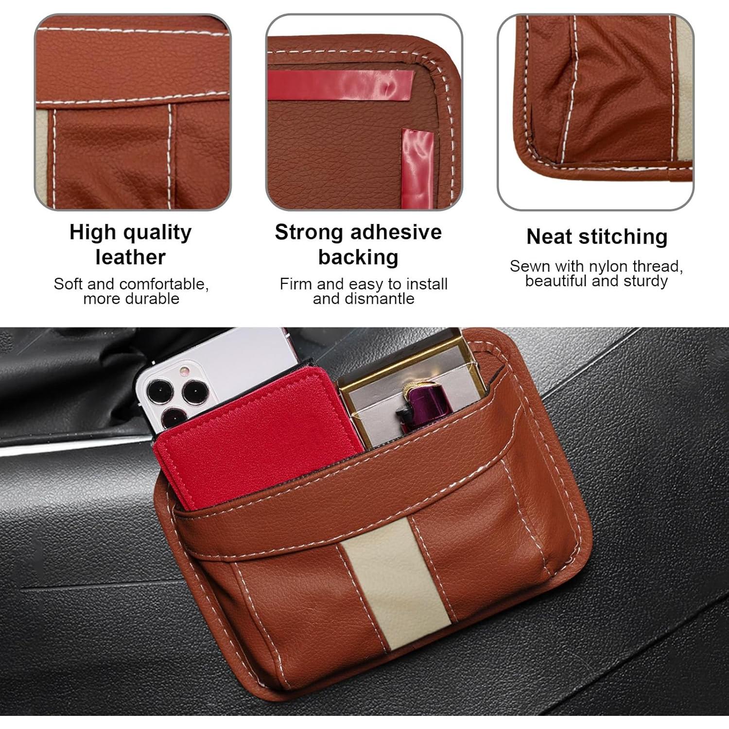 Organizador de bolsillo lateral para auto Suvnie Marrón