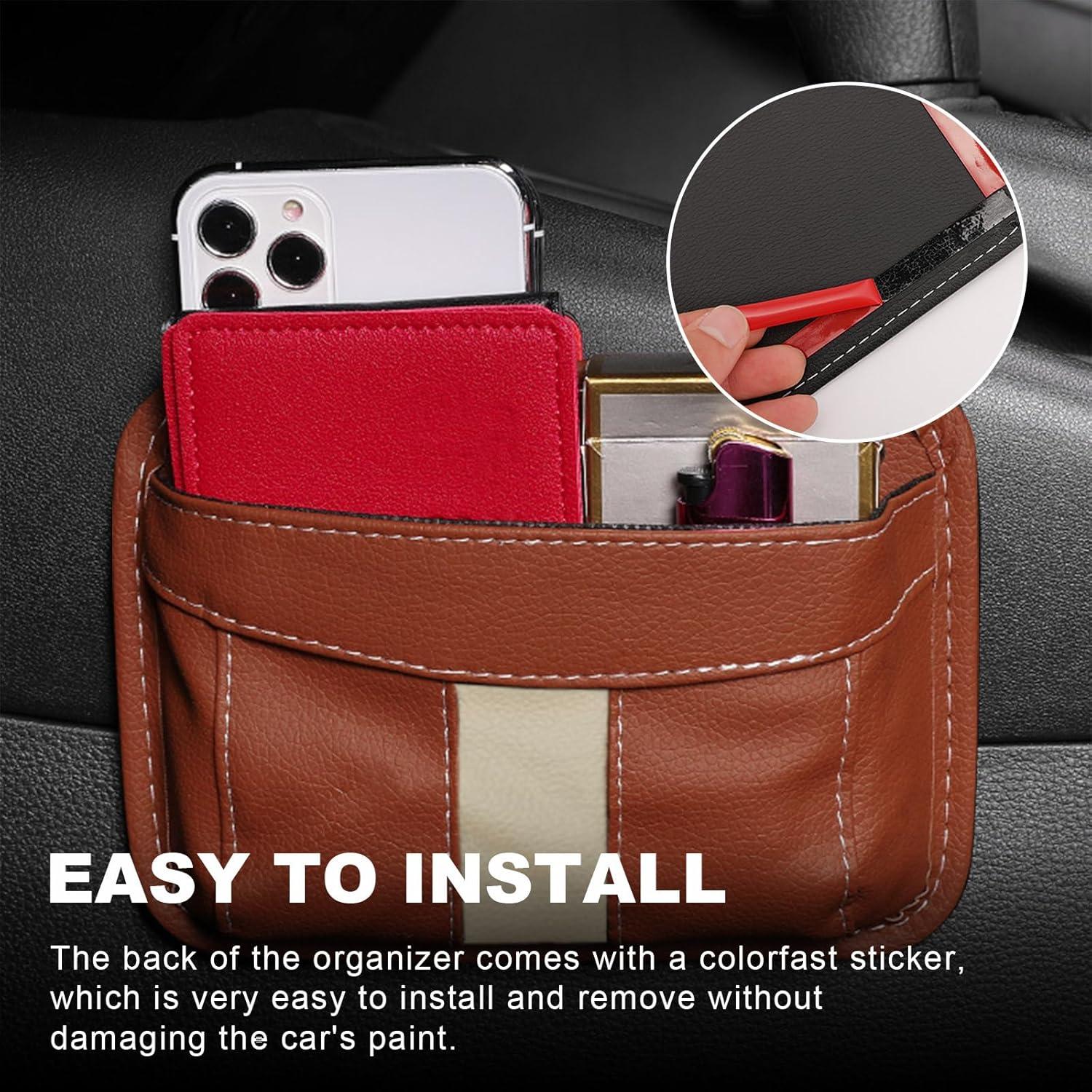 Organizador de bolsillo lateral para auto Suvnie Marrón