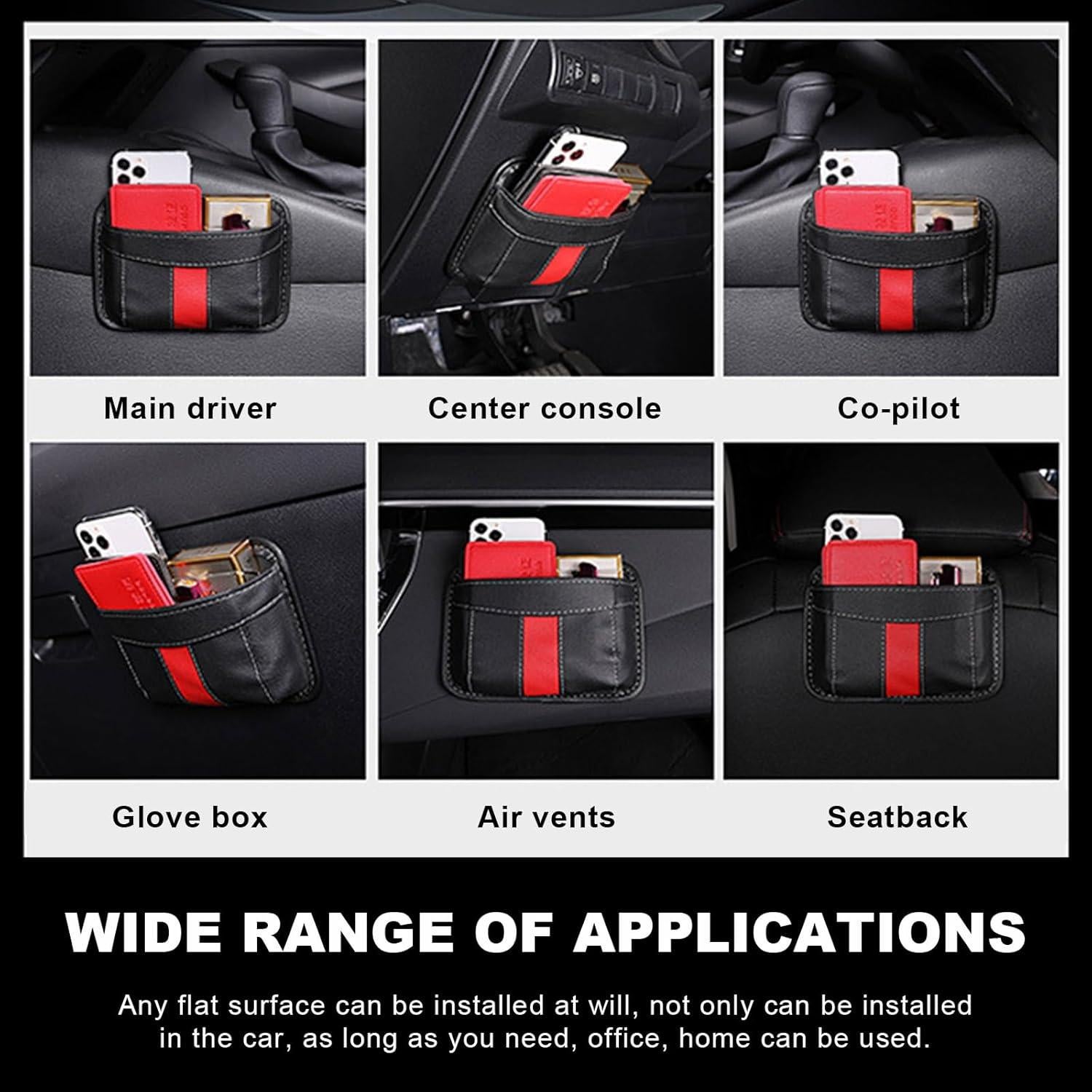 Organizador de bolsillo lateral para auto Suvnie Marrón