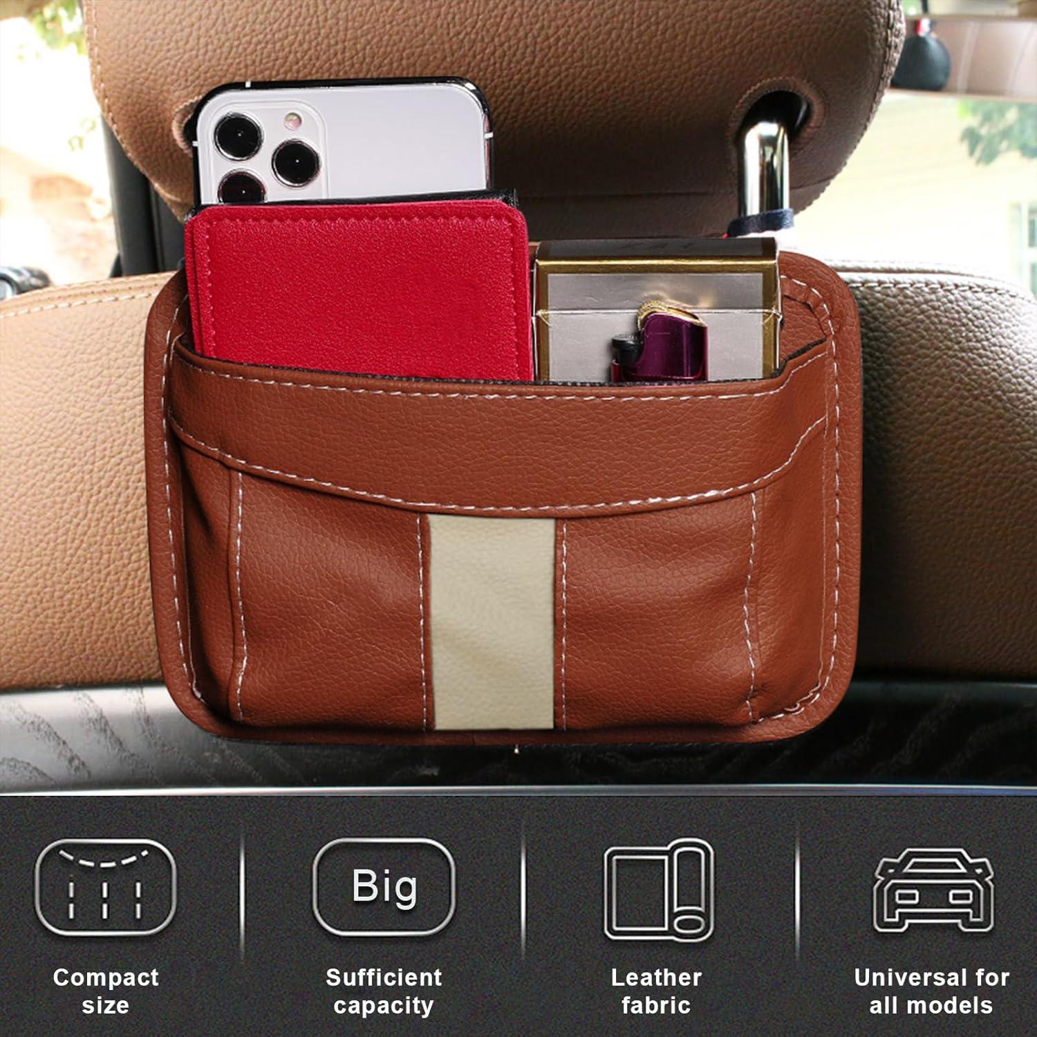 Organizador de bolsillo lateral para auto Suvnie Marrón