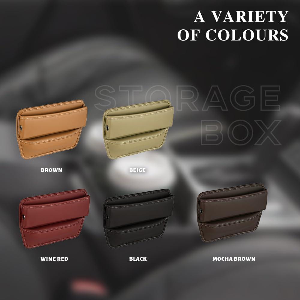 Organizador de Espacio entre Asientos Kutyun Cuero Marrón