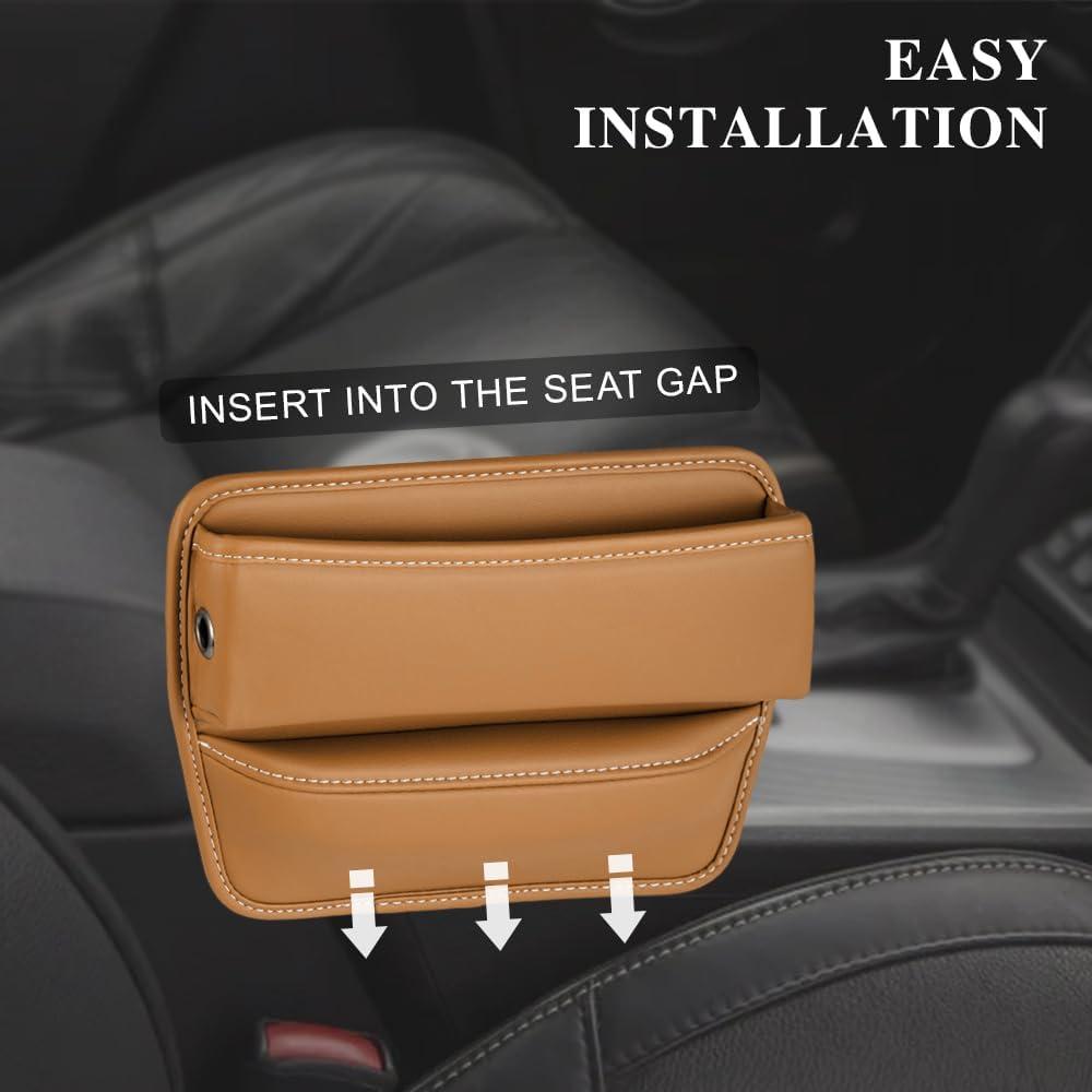 Organizador de Espacio entre Asientos Kutyun Cuero Marrón