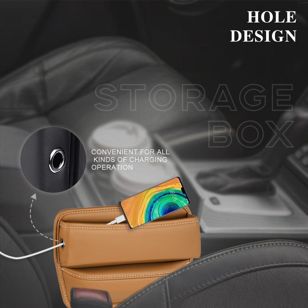 Organizador de Espacio entre Asientos Kutyun Cuero Marrón