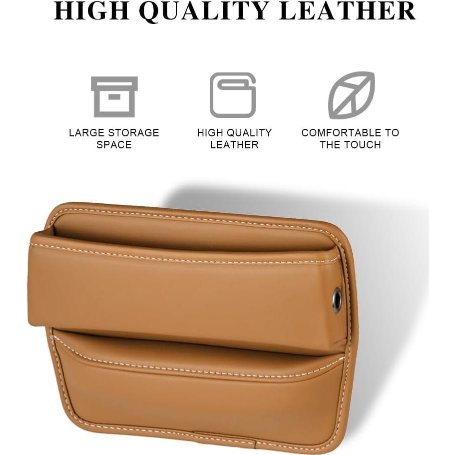 Organizador de Espacio entre Asientos Kutyun Cuero Marrón