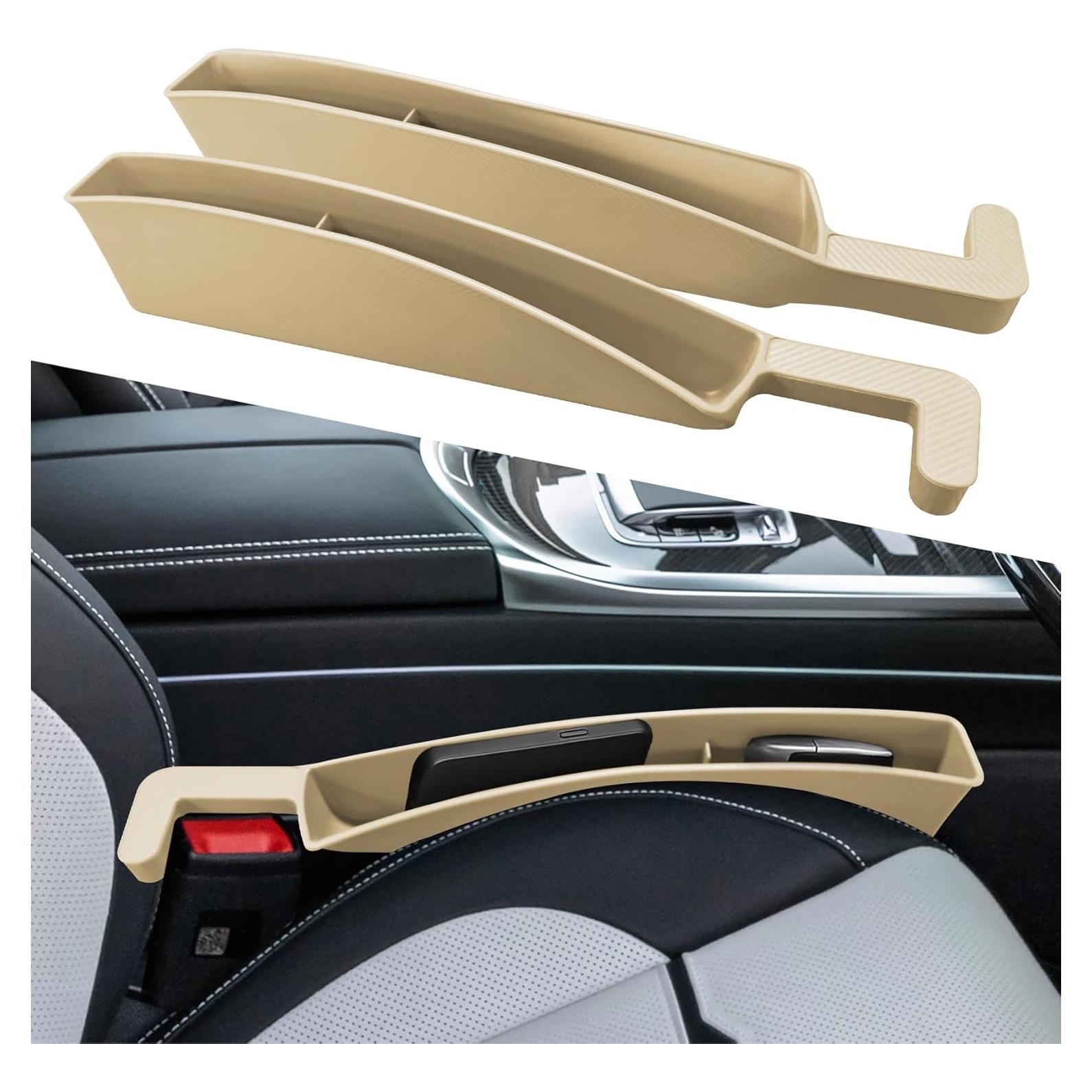 Relleno de Espacio entre Asientos de Coche Lyxheth Beige 2PCS