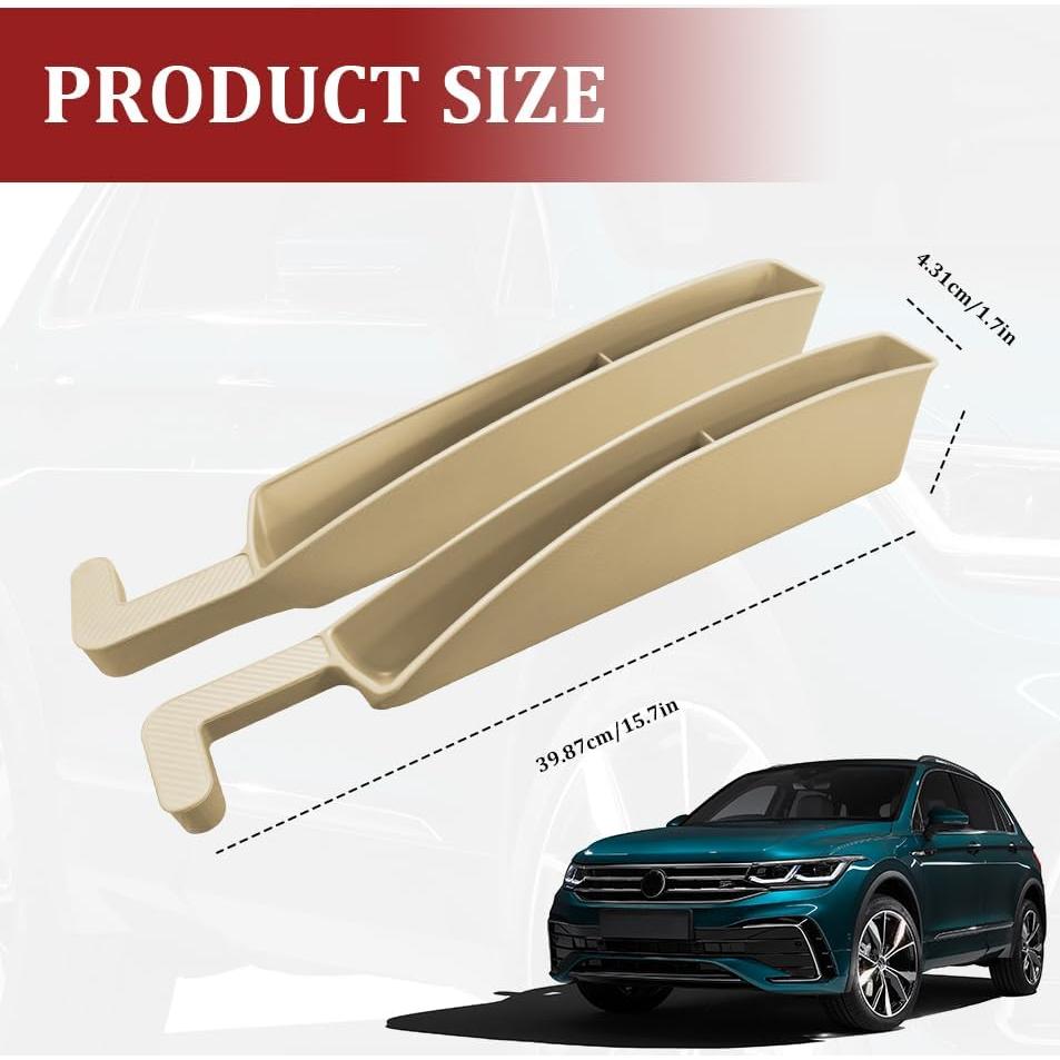 Relleno de Espacio entre Asientos de Coche Lyxheth Beige 2PCS