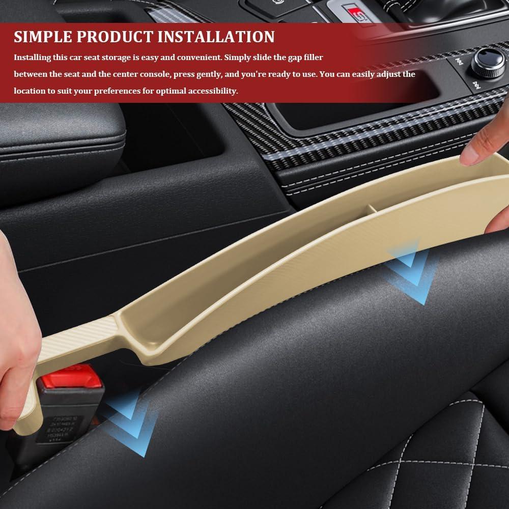 Relleno de Espacio entre Asientos de Coche Lyxheth Beige 2PCS