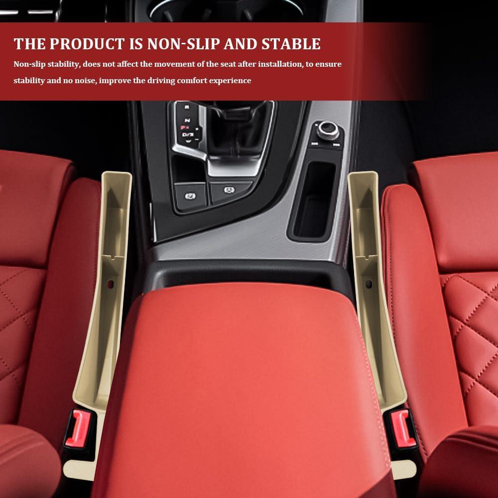 Relleno de Espacio entre Asientos de Coche Lyxheth Beige 2PCS