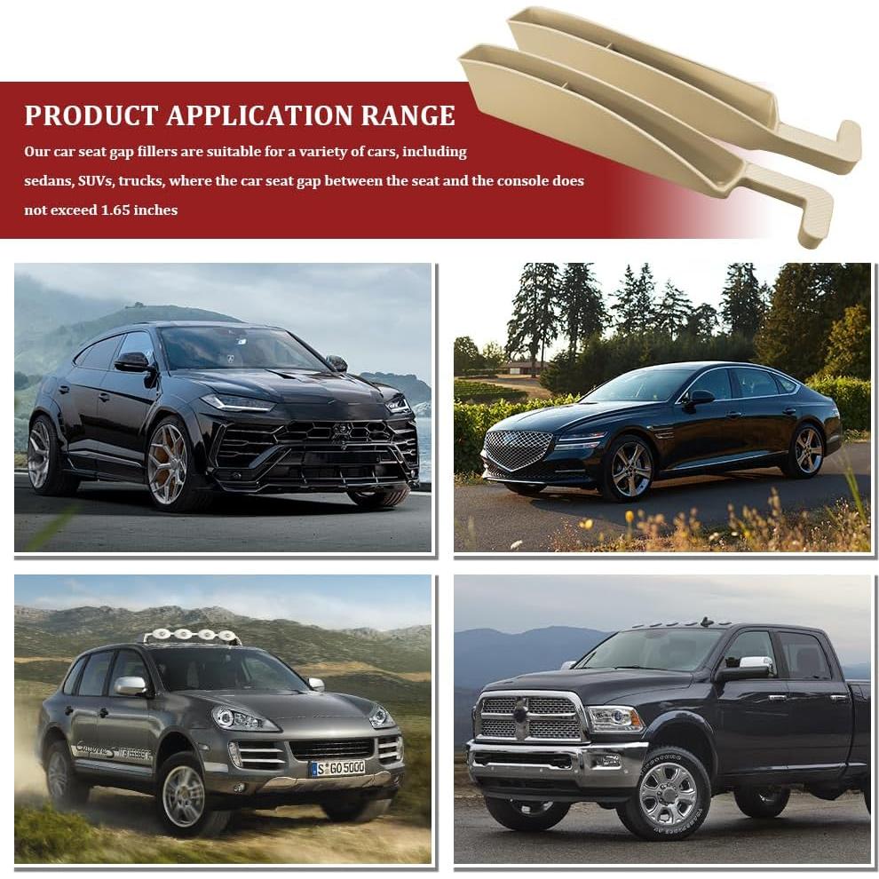 Relleno de Espacio entre Asientos de Coche Lyxheth Beige 2PCS