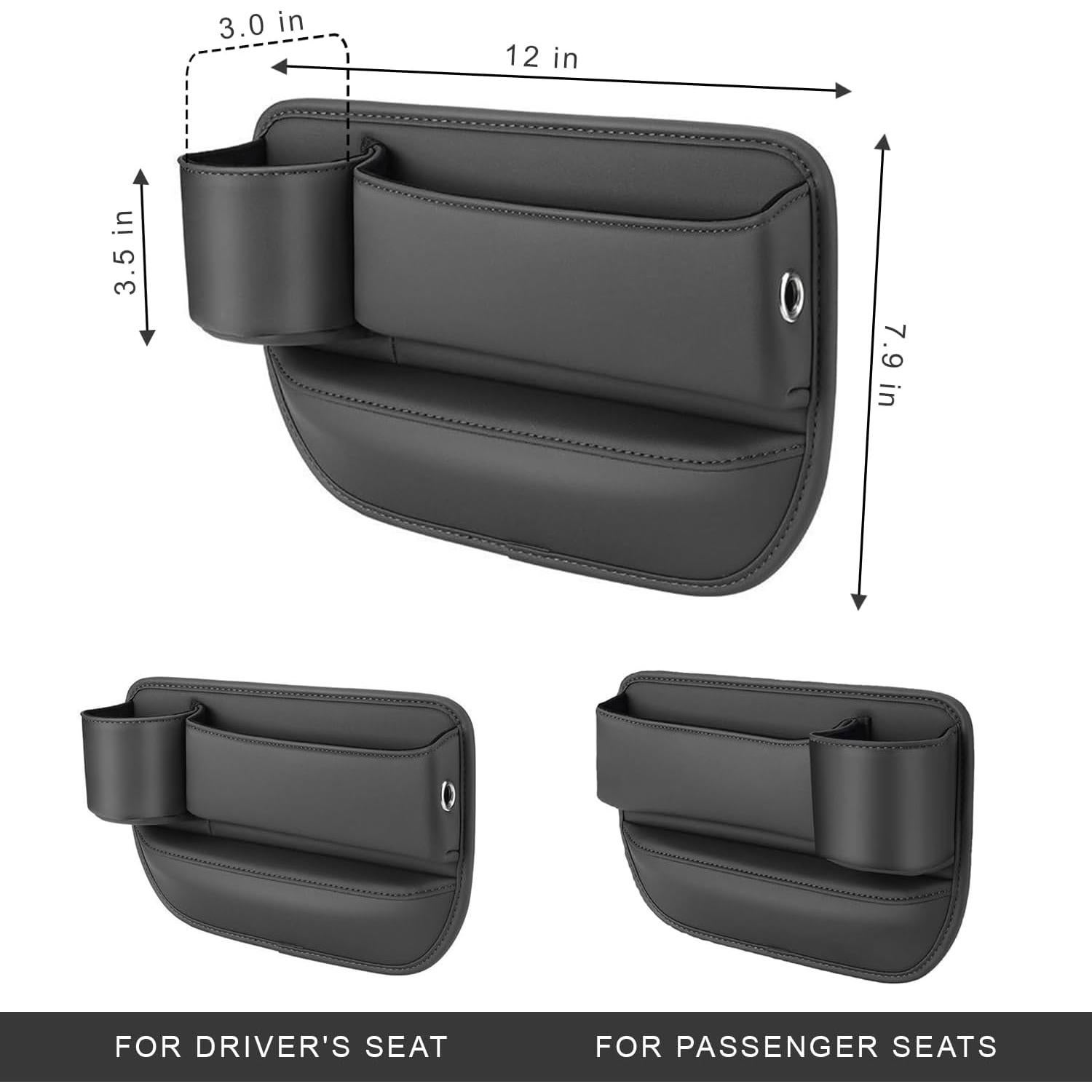Organizador de Asiento de Coche CONEATI MNE00 Cuero Negro