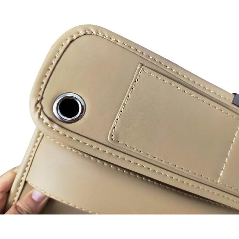 Organizador de Asiento de Coche MVJAA de Cuero Blanco Roto