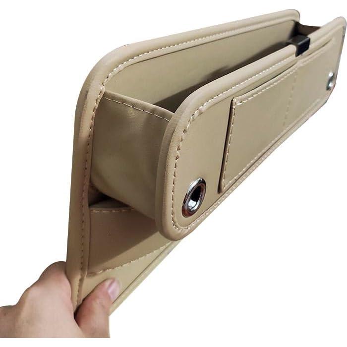 Organizador de Asiento de Coche MVJAA de Cuero Blanco Roto