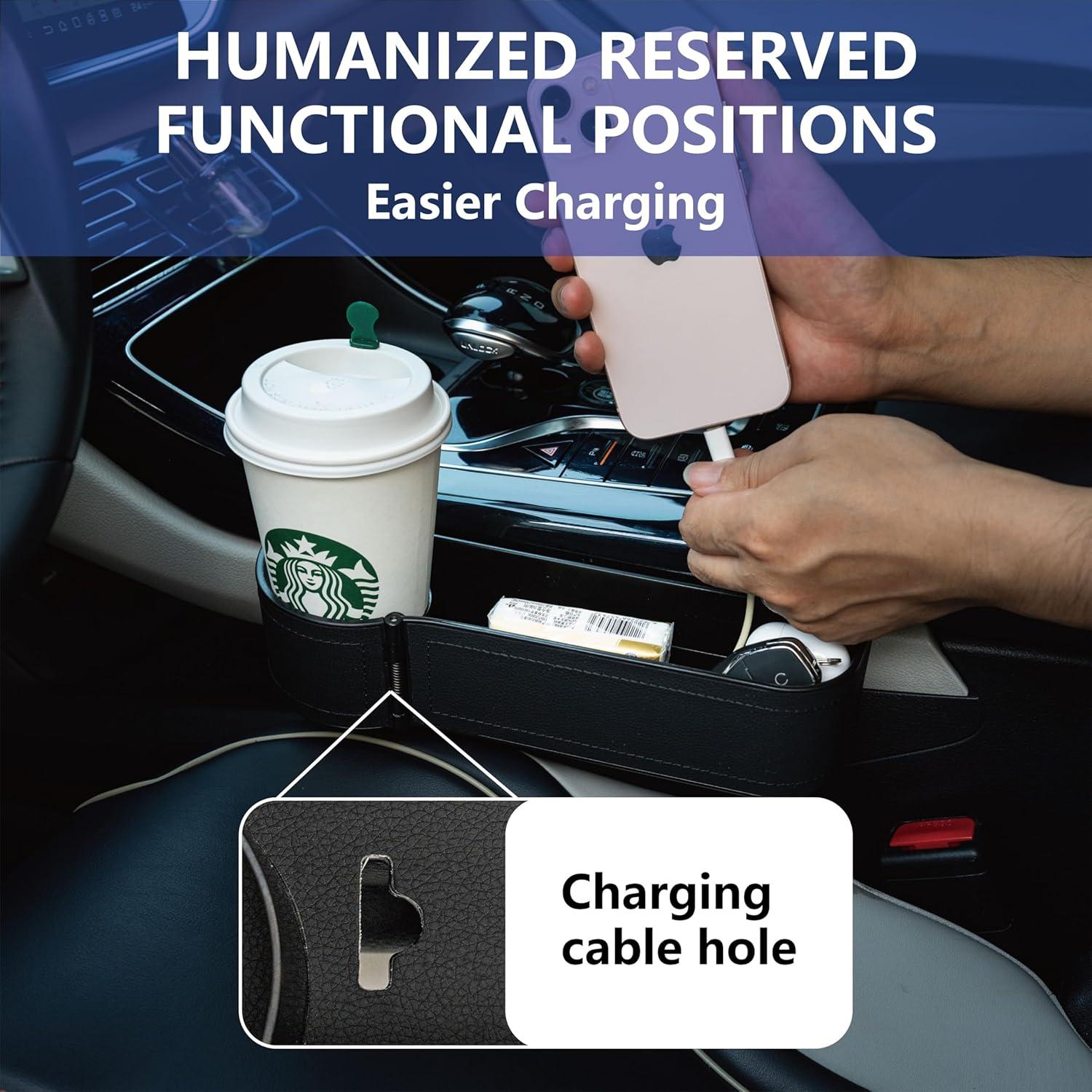 Organizador de Relleno para Hueco de Asiento LELOYMO Negro