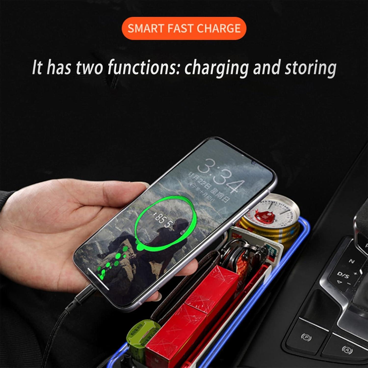 Organizador de Asiento de Coche xiaoniu con LED y USB Beige