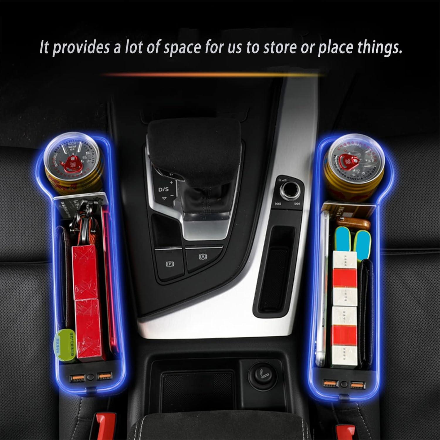 Organizador de Asiento de Coche xiaoniu con LED y USB Beige