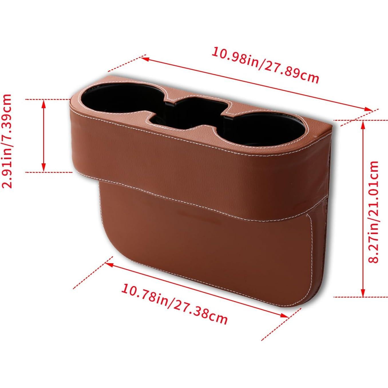 Soporte para Taza de Coche Piburth Marrón con Almacenamiento