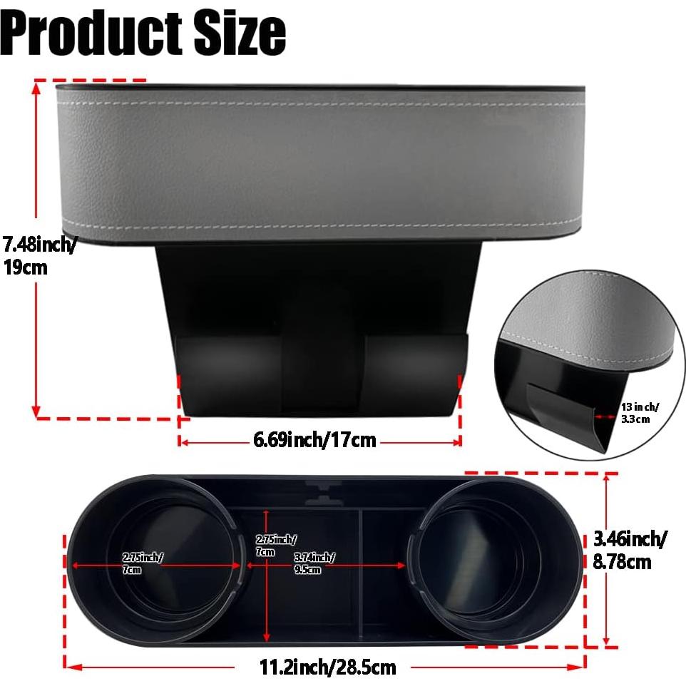 Organizador de Soporte para Tazas de Auto BTEXPECT Gris Claro