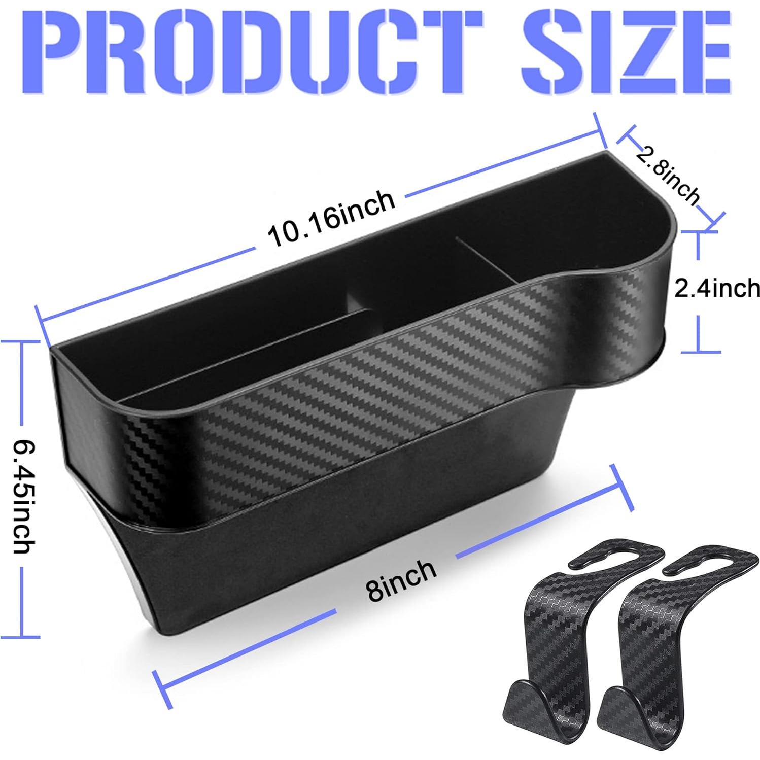 Organizador de Espacio entre Asientos de Coche KUKEO Negro