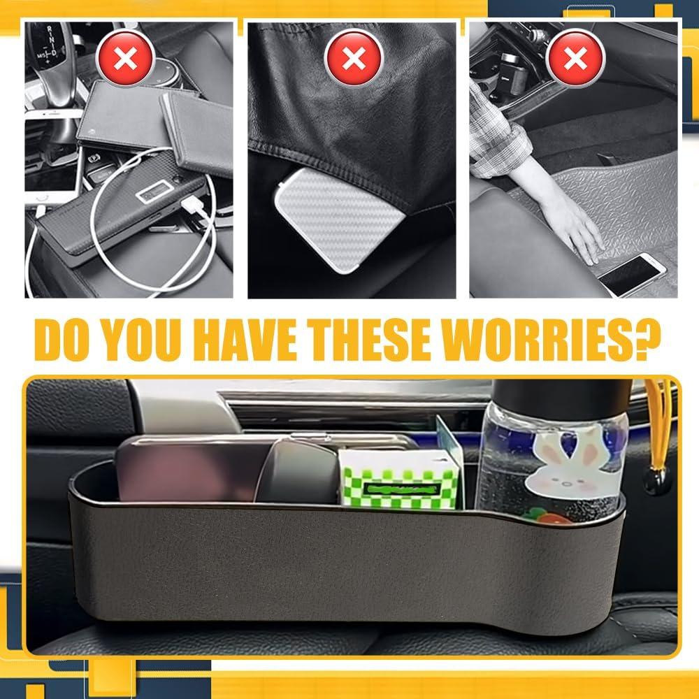 Organizador de Relleno Espacio Asientos Auto Tecledsn Negro 2 Pzs