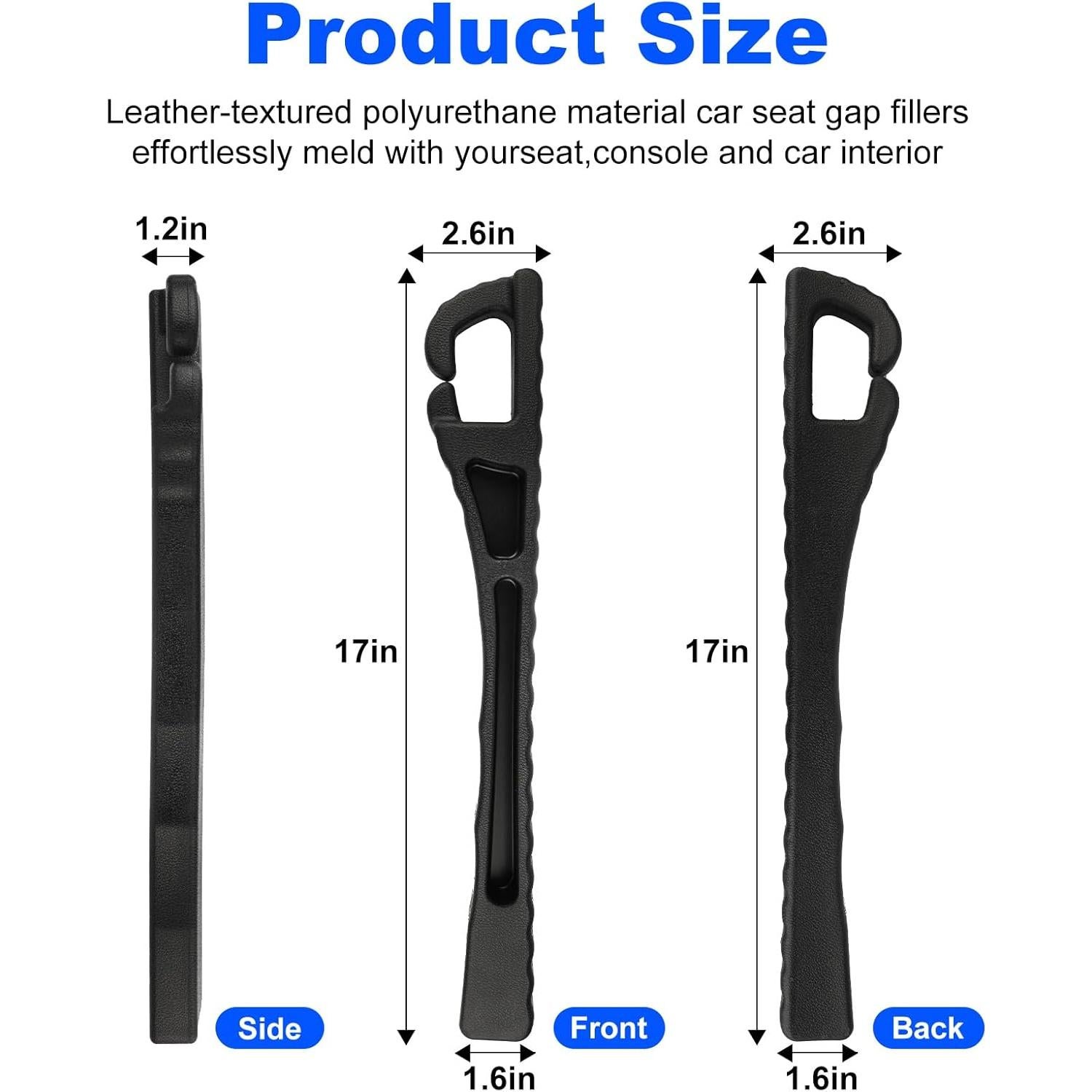 Relleno Espacio Asientos Coche Pinsit 2 Piezas Cuero PU