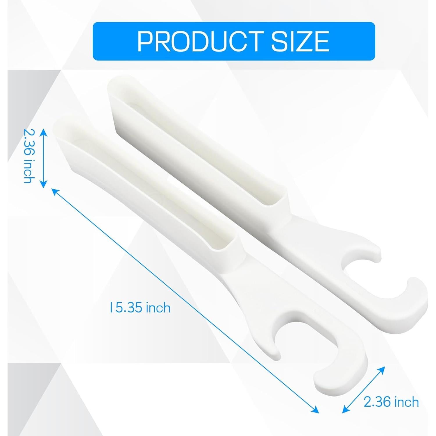 Organizador de Relleno Espacio Asientos Coche Hovom 2 Piezas Blanco