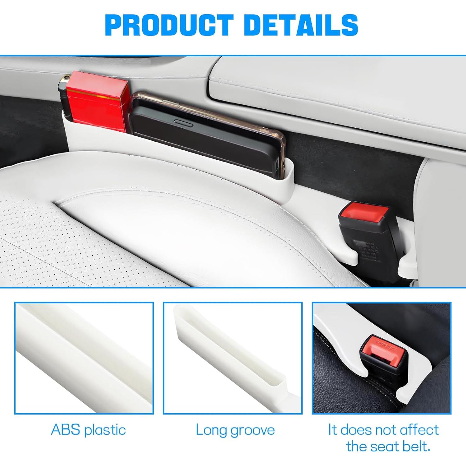 Organizador de Relleno Espacio Asientos Coche Hovom 2 Piezas Blanco