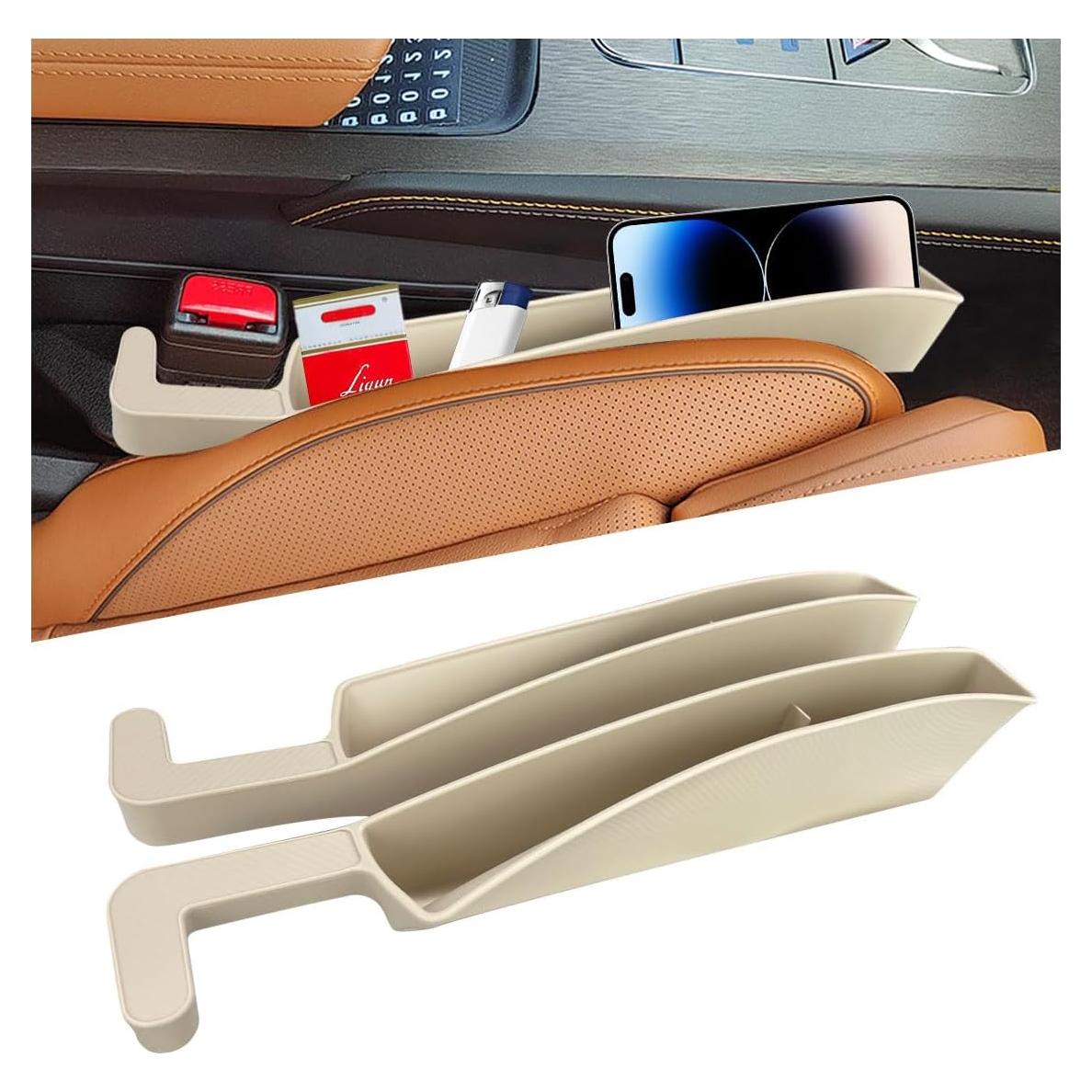Organizador de Espacio entre Asientos de Coche KITUREK Beige