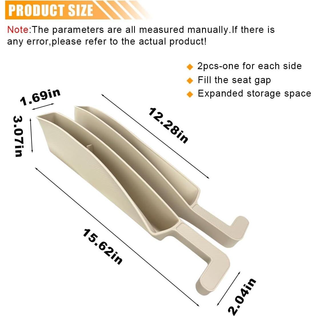 Organizador de Espacio entre Asientos de Coche KITUREK Beige