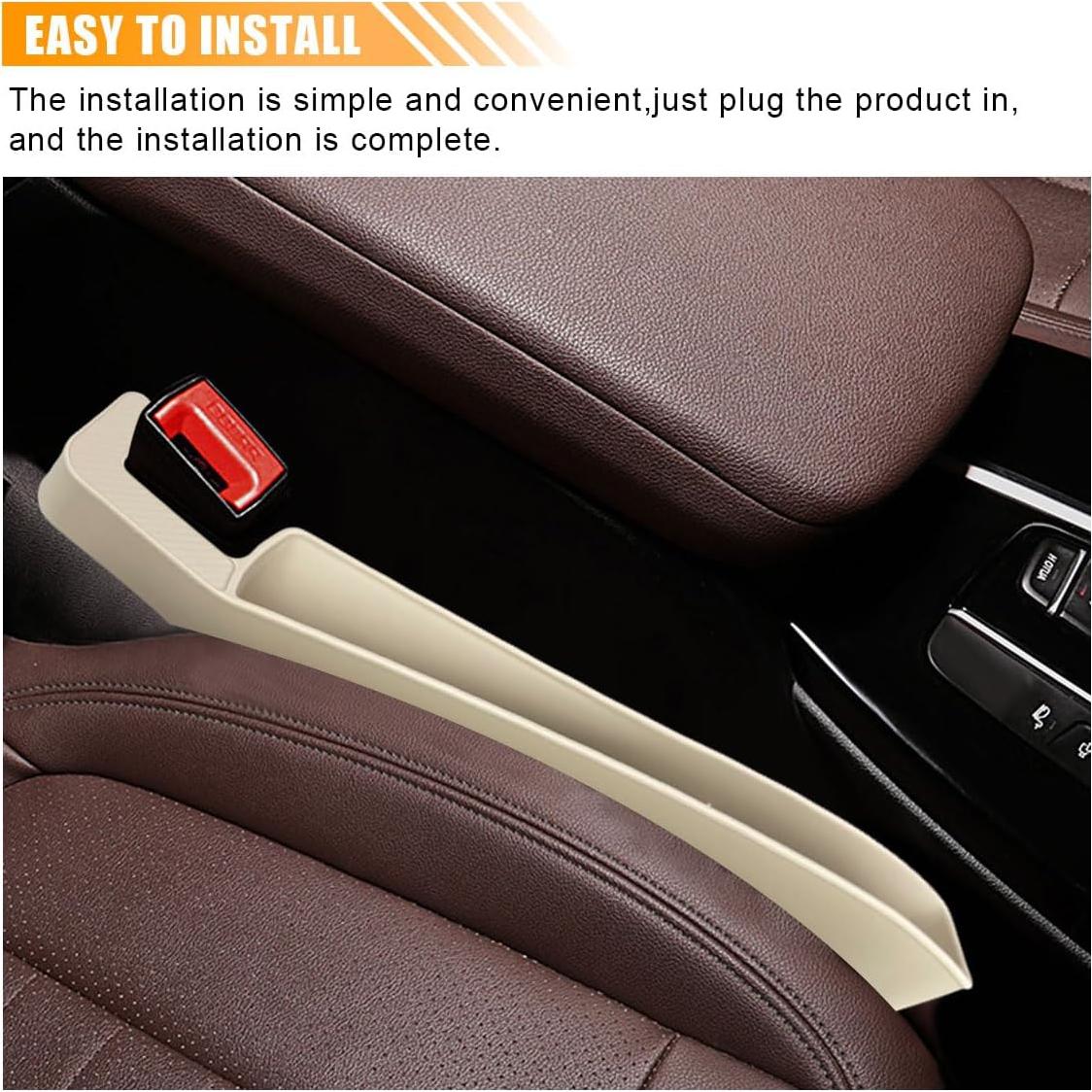 Organizador de Espacio entre Asientos de Coche KITUREK Beige