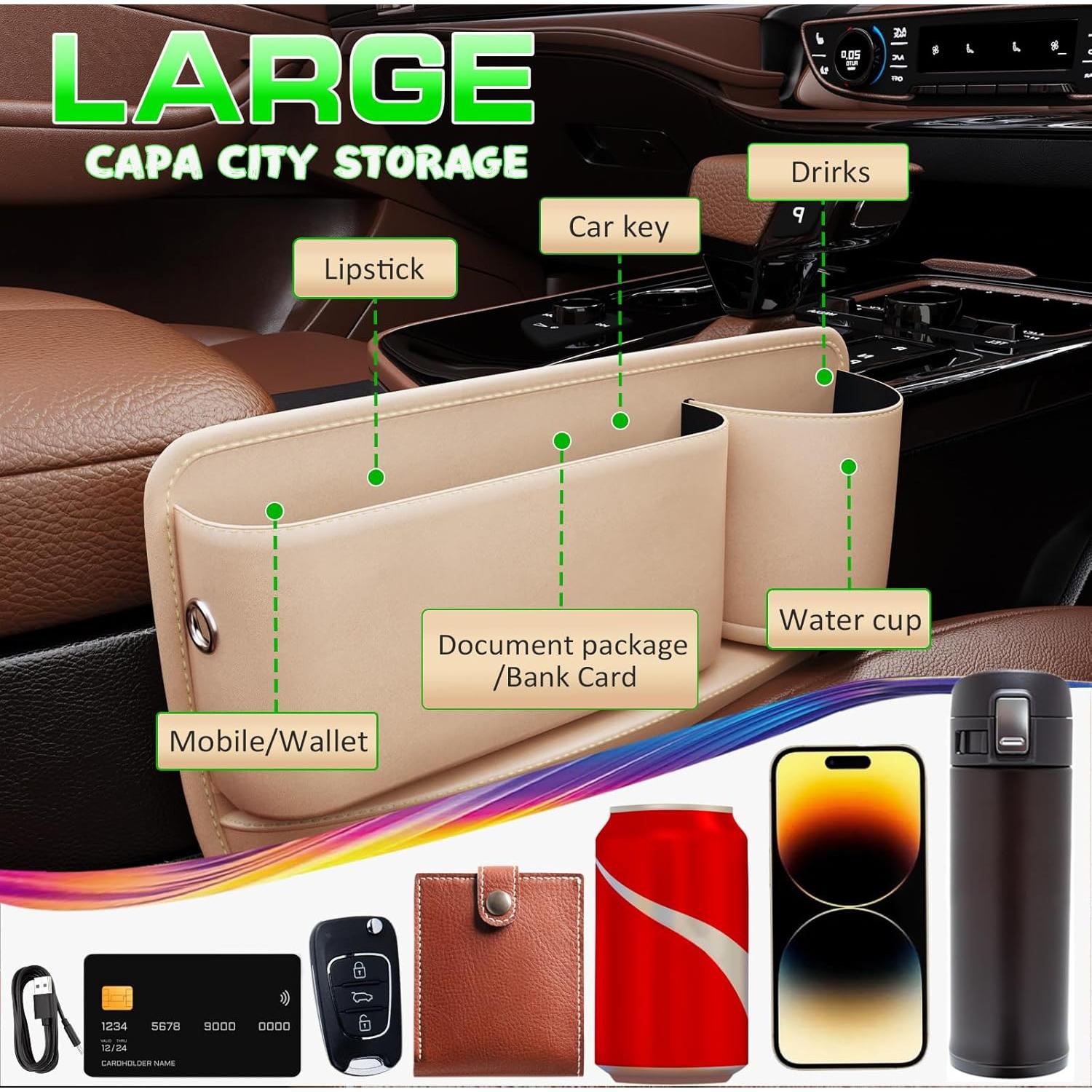 Organizador de Espacio entre Asientos Gusgar DM-0416 Beige