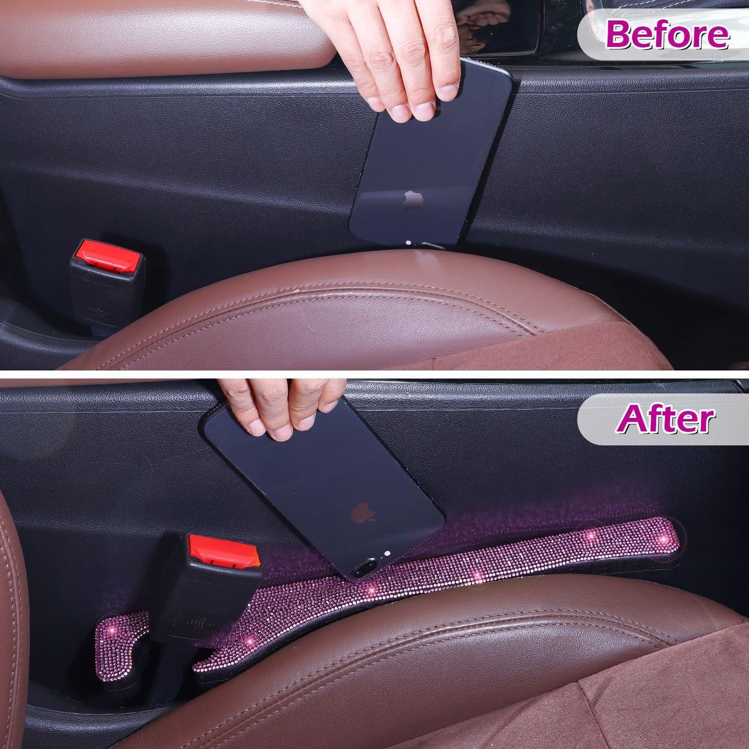 Relleno Espacio Asientos Coche Briwill Rosa Brillante - 2 Pzs