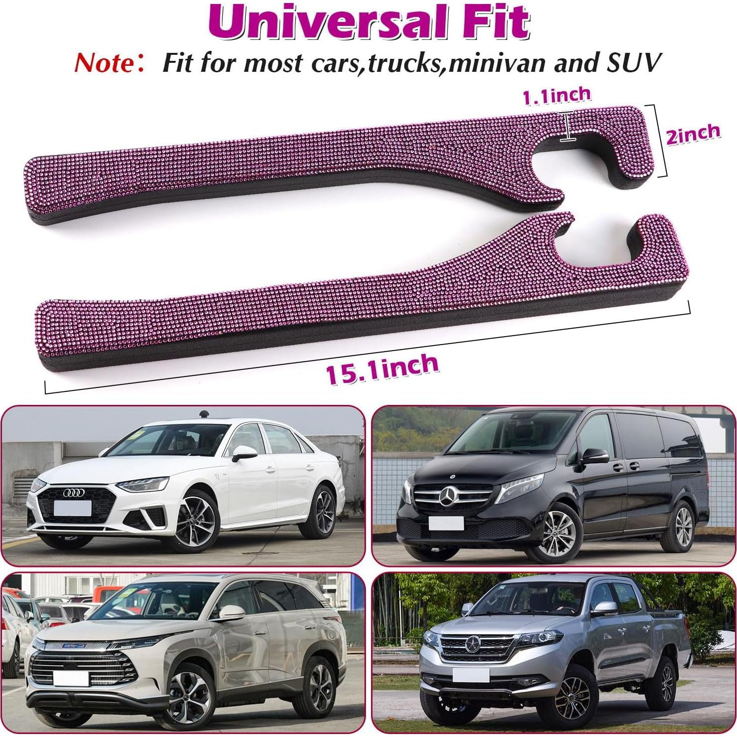 Relleno Espacio Asientos Coche Briwill Rosa Brillante - 2 Pzs