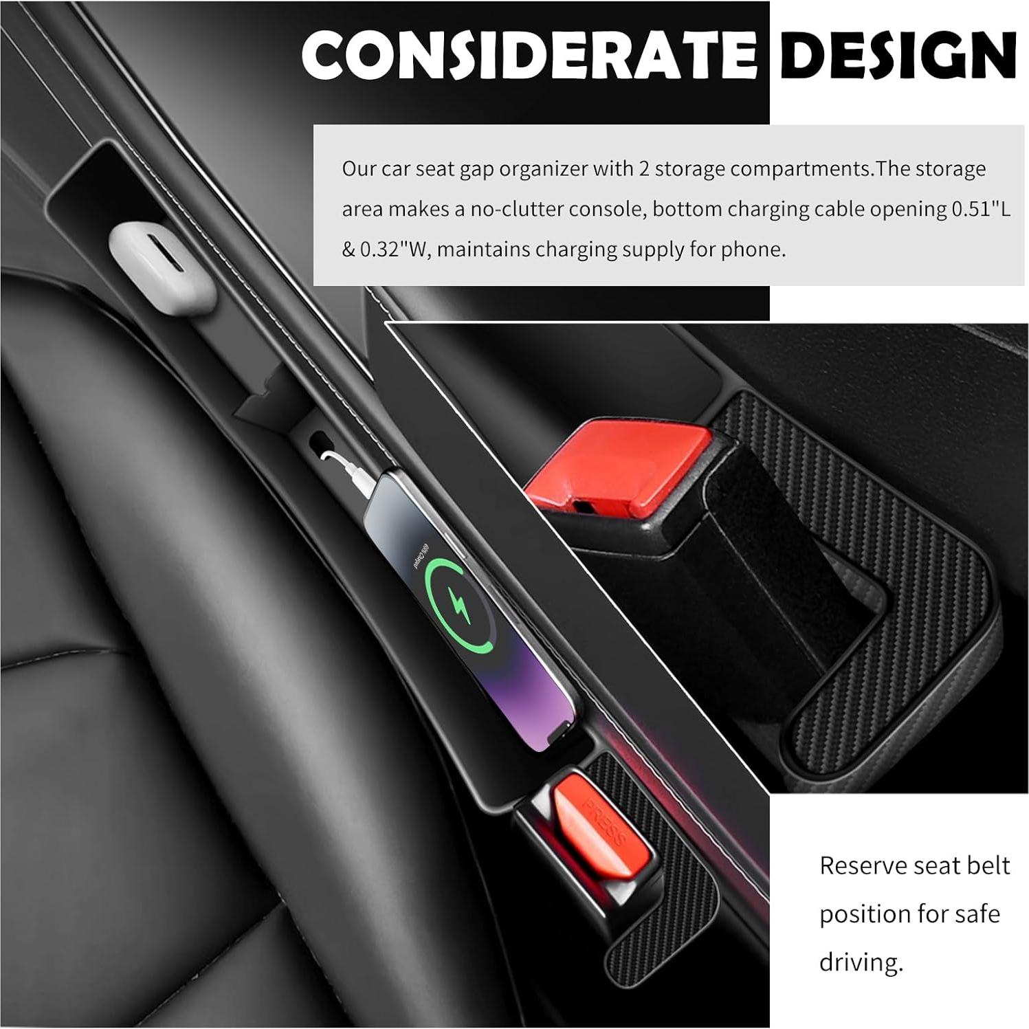 Organizador de Espacio entre Asientos de Coche YGDMD - Negro