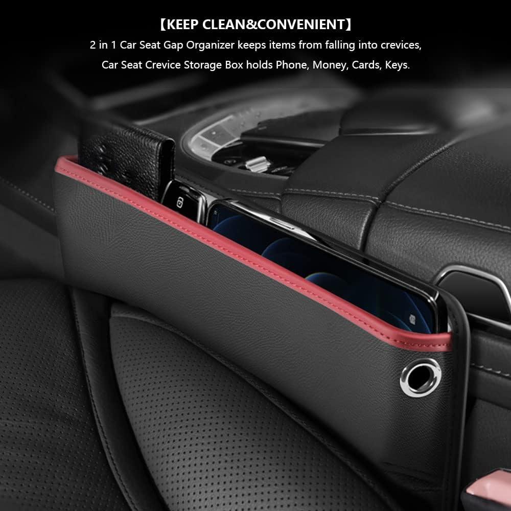 Organizador de Espacio entre Asientos de Coche LEIWOOR Negro