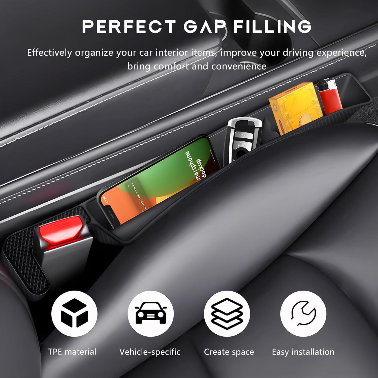 Organizador de Relleno Espacio Asientos Coche NYTKL 2PCS Negro