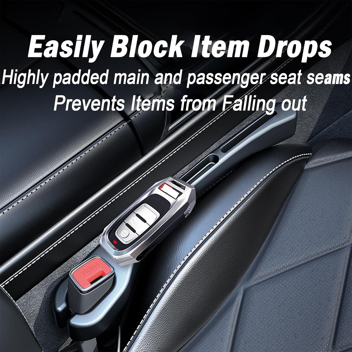 Relleno Espacio Asientos Coche LevChall 2PCS Negro