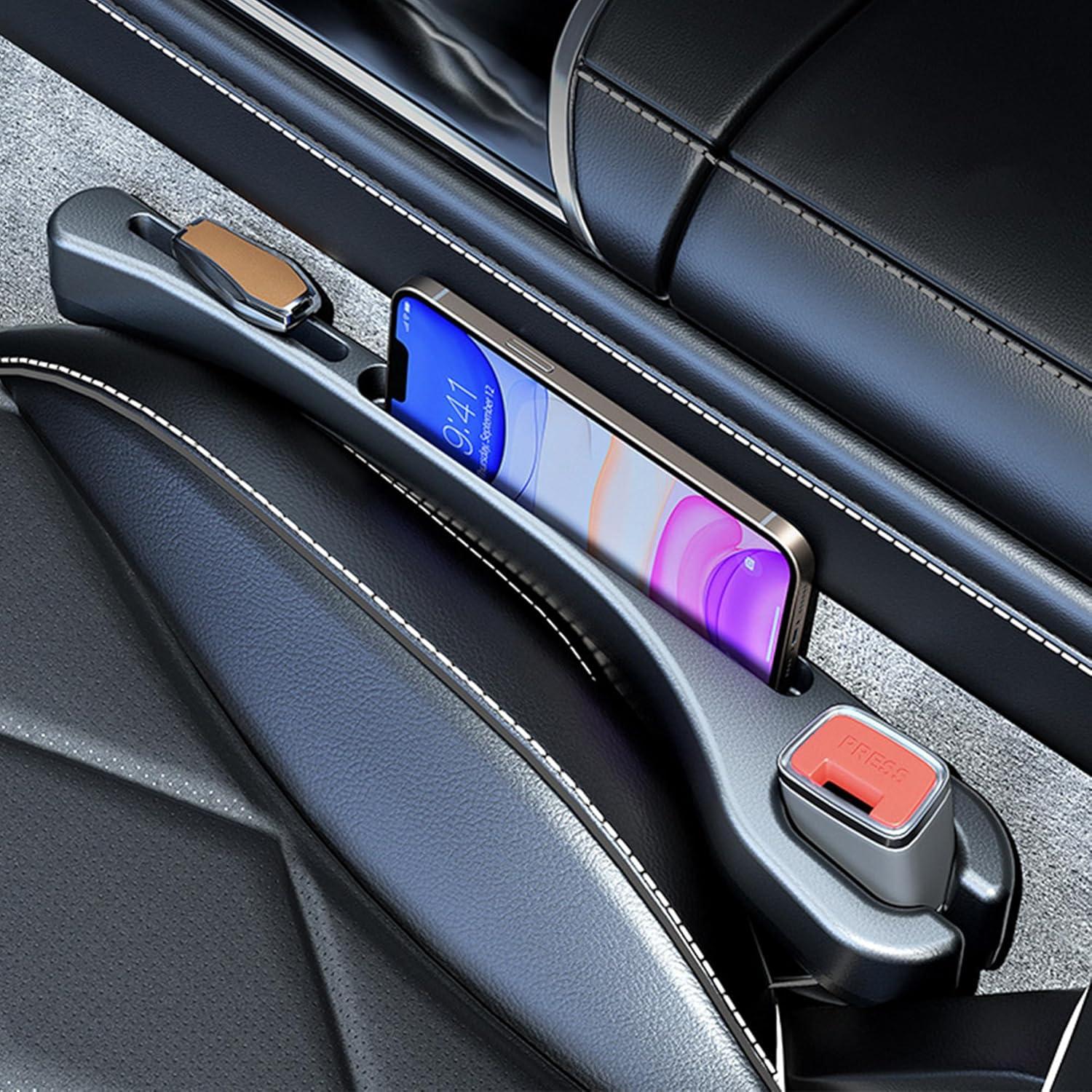 Relleno Espacio Asientos Coche LevChall 2PCS Negro