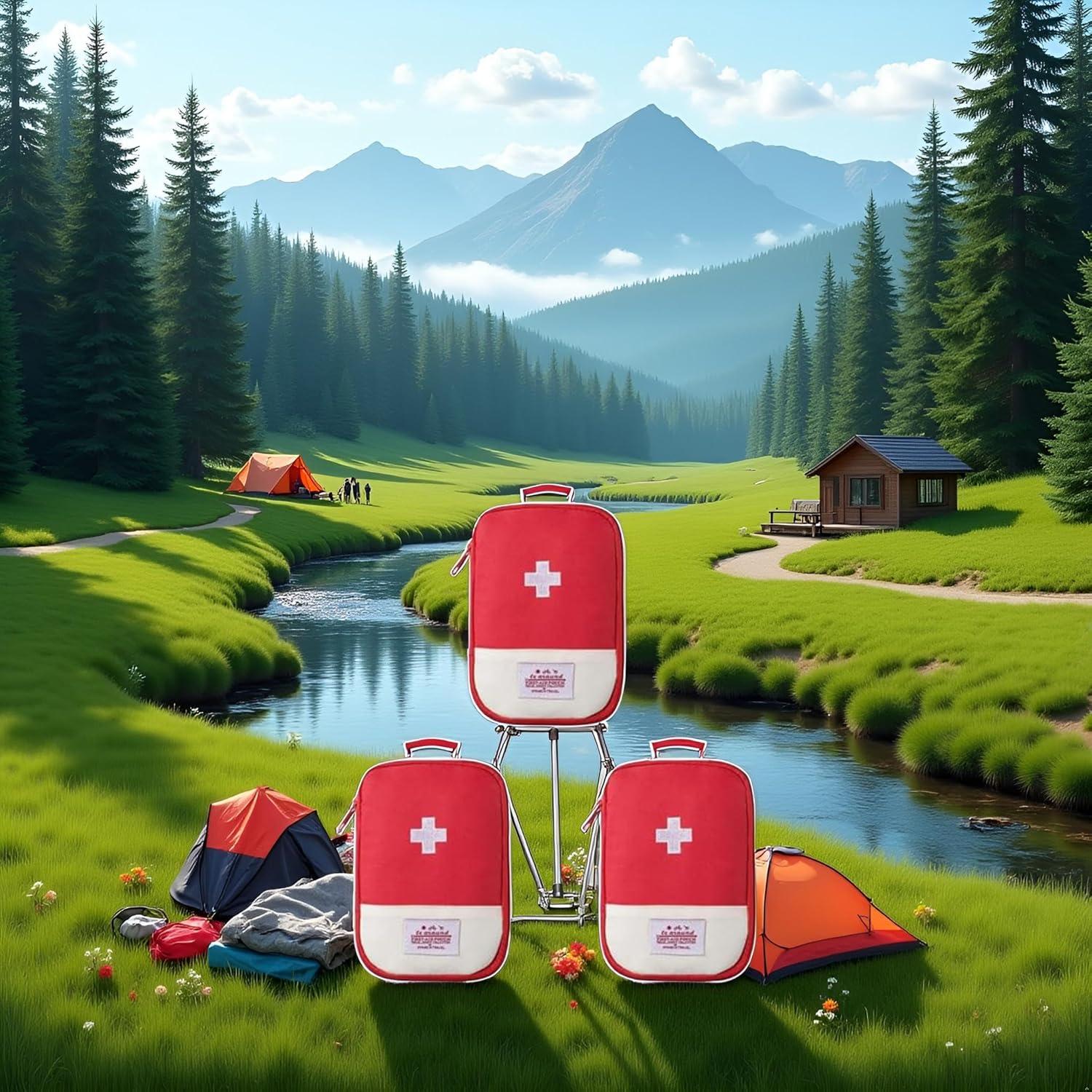 Kit de Primeros Auxilios Mini Rojo ZhangyiHot 3 Piezas 95g