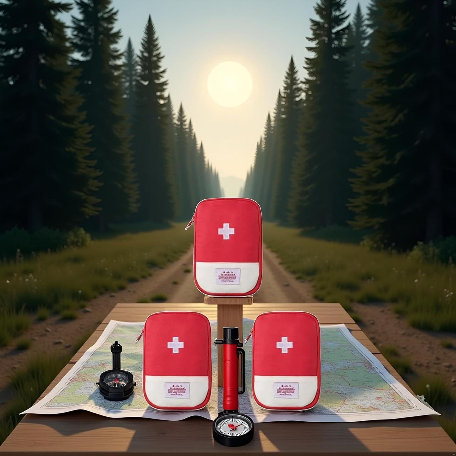 Kit de Primeros Auxilios Mini Rojo ZhangyiHot 3 Piezas 95g