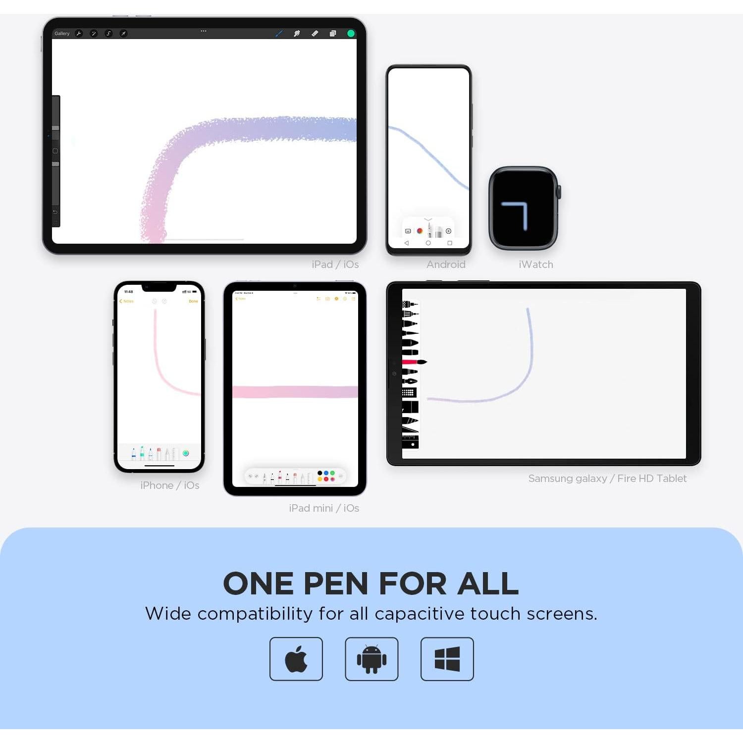 Bolígrafo Estilógrafo OASO Negro para Pantallas Táctiles