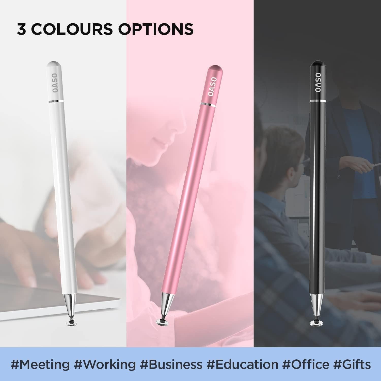 Bolígrafo Estilógrafo OASO Negro para Pantallas Táctiles