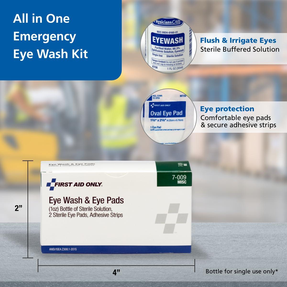 Kit de Lavado Ocular de Emergencia PhysiciansCare 5 Piezas