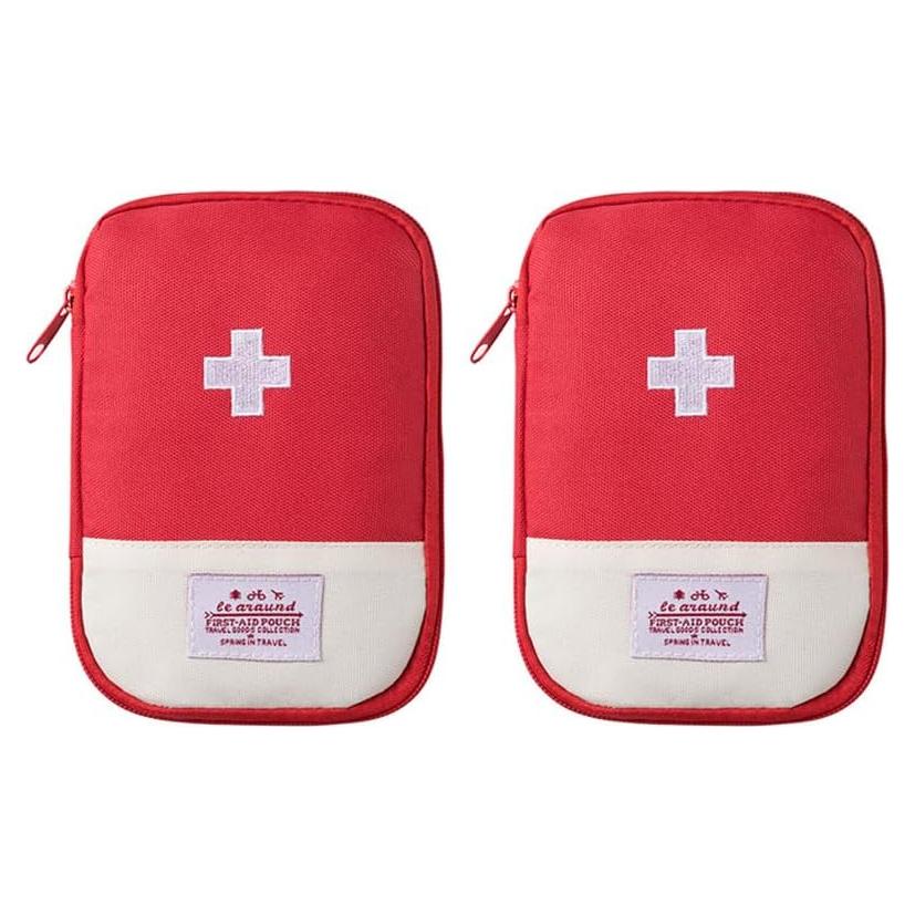 Paquete de 2 Mini Bolsas de Primeros Auxilios NentMent Rojo